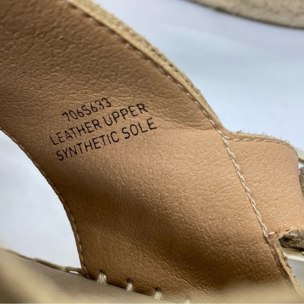 Paseart Suede Leather Cross Strap Espadrille Slingback Sandals 39 - Picture 9 of 11